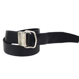 AL & Co BLACK REAL LEATHER 1 3/8"Wd DRESS CASUAL CLASSIC WOMEN'S BELT Sz 30 (R7